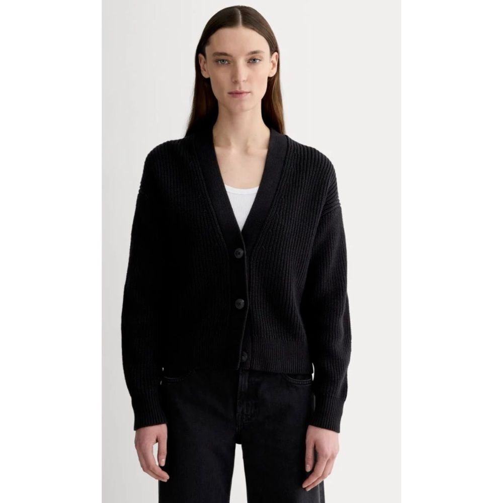 Everlane Boxy Cardigan in Everyday Cotton Size S ~ Excellent